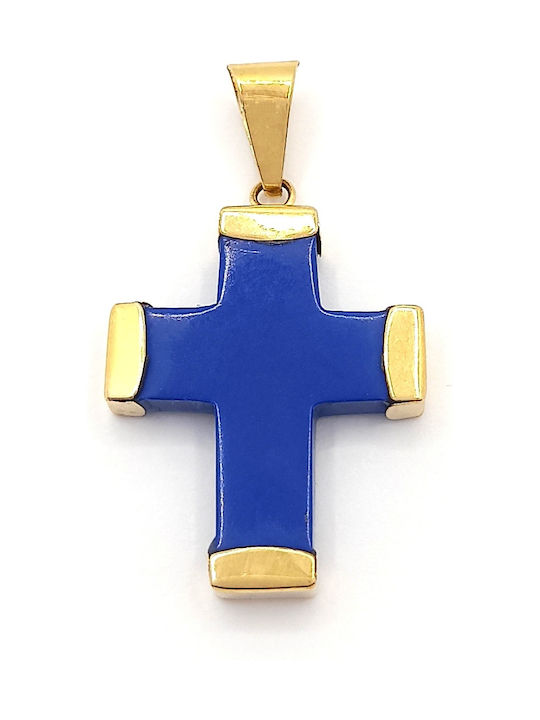 PS Silver Gold Cross 14K