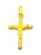 PS Silver Cross with the Crucified from Gold Plated Silver