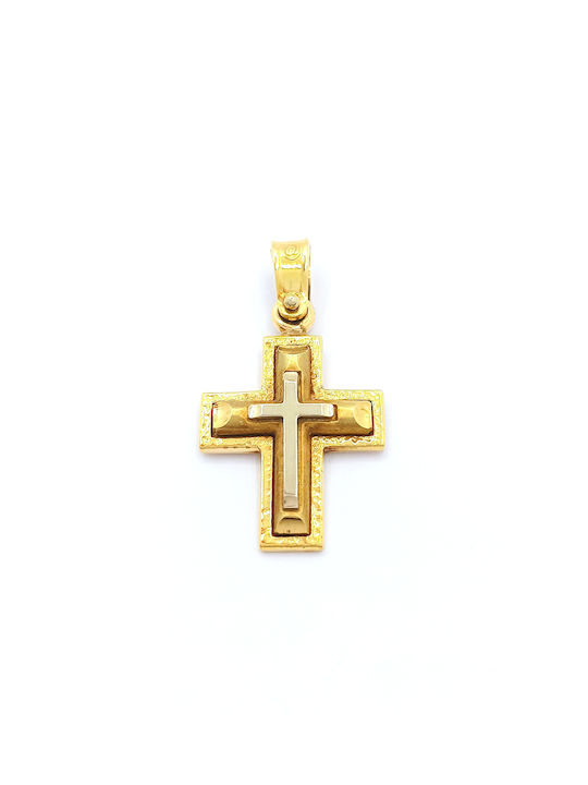 PS Silver Gold Cross 14K