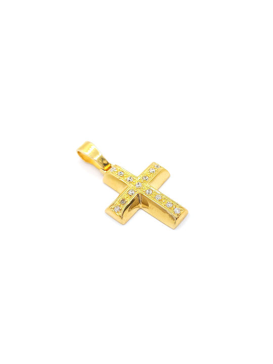 PS Silver Gold Cross 14K