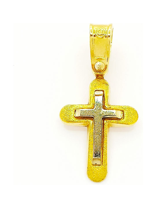 PS Silver Gold Cross 14K