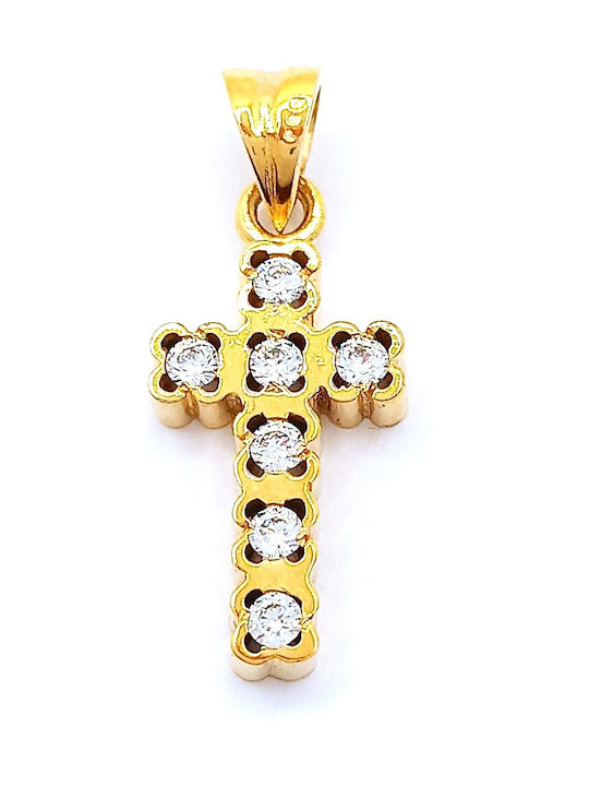 PS Silver Gold Cross 14K