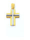 PS Silver Gold Cross 14K