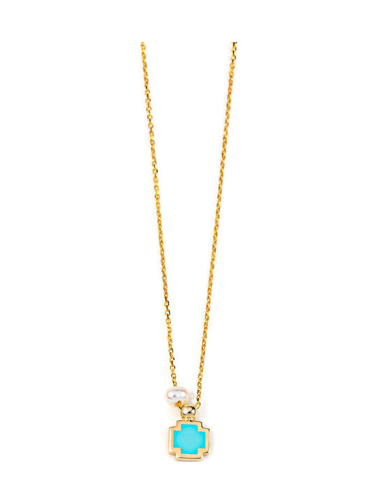 George Art Jewels Gold Cross 14K with Chain