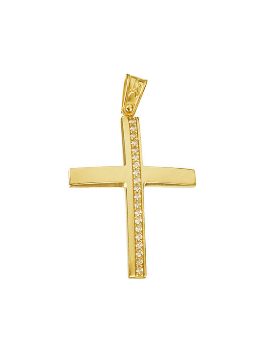 Alorado Femeiesc Aur Cruce 14K