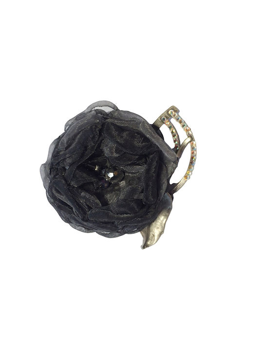 Pin Flower made of Brass Black