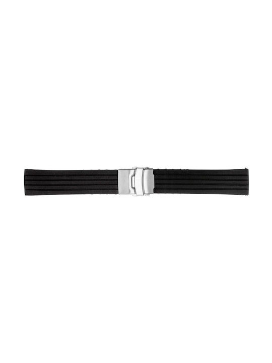 Gummi-Armband Schwarz 24mm