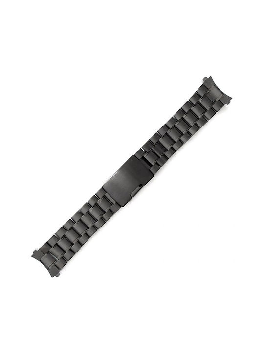 Metallic-Armband Schwarz 22mm