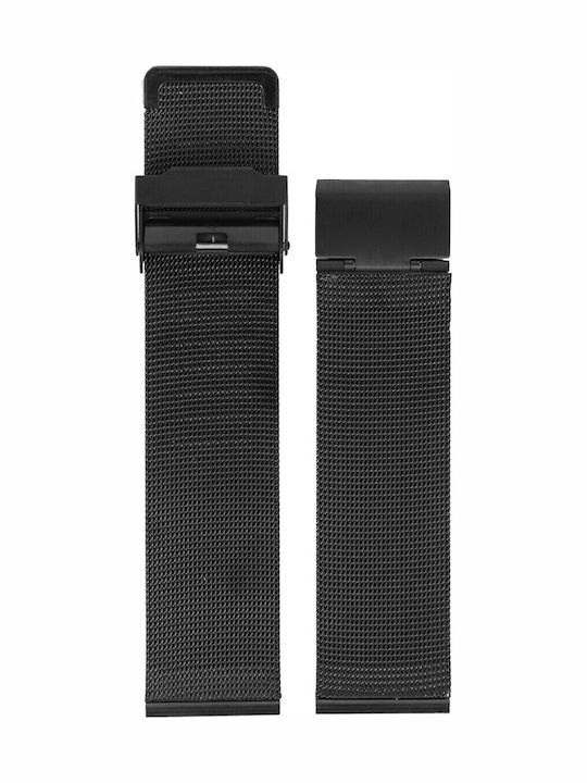 Vitopoulos Metallic-Armband Schwarz 20mm