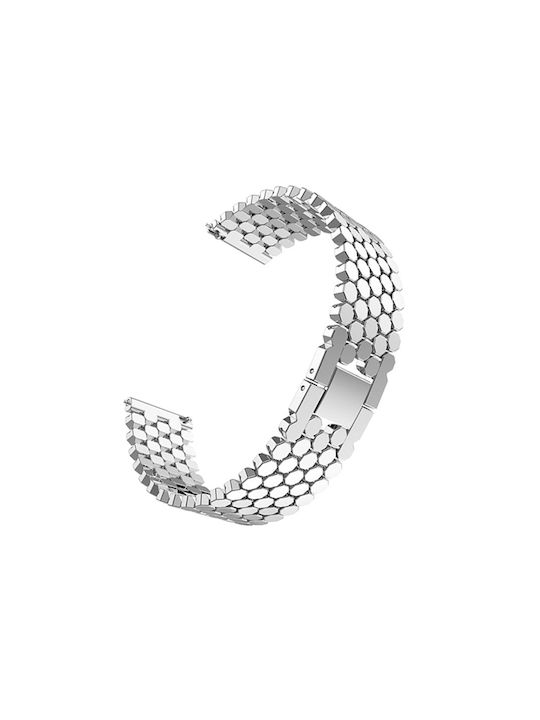 Metallic-Armband Silber 22mm
