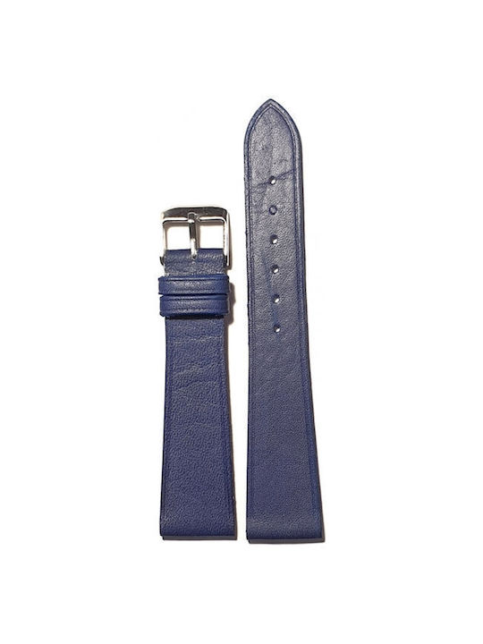 Leather Strap Blue 18mm