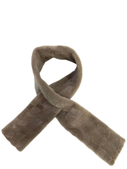 Women's Fur Scarf Beige