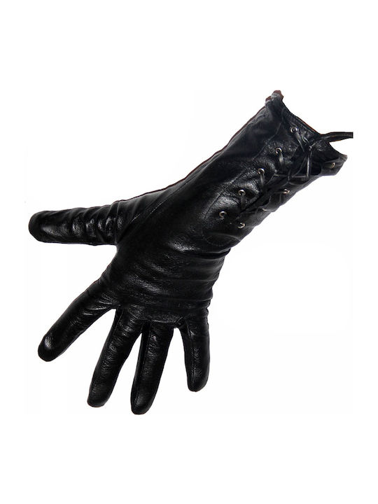 Μαύρα Γυναικεία Δερμάτινα Γάντια