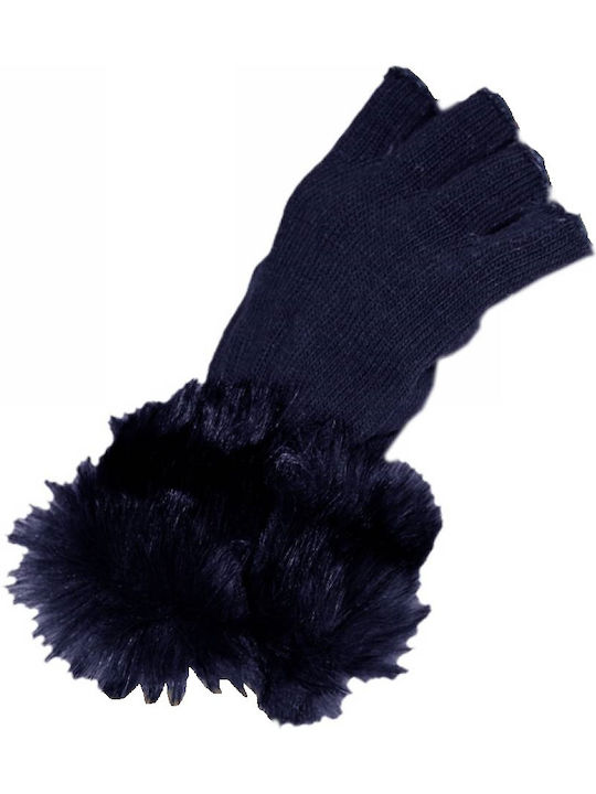 Women's Knitted Gloves Navy Blue