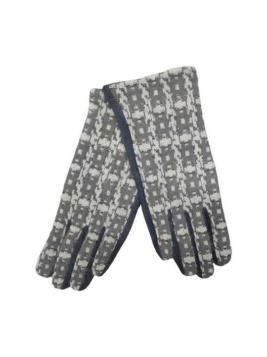 Women's Gloves Gray Tartan