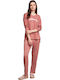Penye Mood Winter Damen Pyjama-Set Rosa Optimist