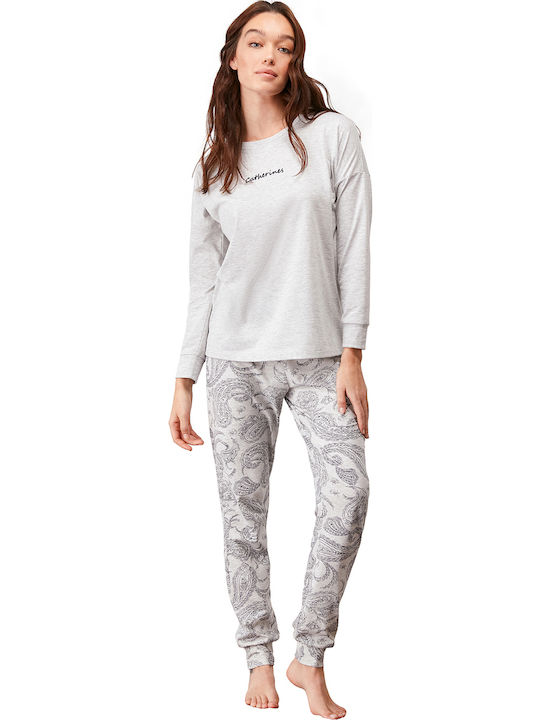 Catherine's Set Pijamale pentru Femei Alb