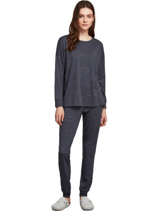 Catherine's Winter Women's Pyjama Set Gray Elegance