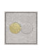 Slevori Die Scheibe von Phaistos Rahmen auf Leinwand 15x15cm