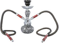 Mado Ναργιλές Shisha Διπλός Ασημί 29cm Mado Ναργιλές Shisha Διπλός Ασημί 29cm