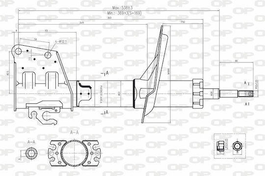 Open Parts Set Stoßdämpfer 1Stück für Fiat Palio