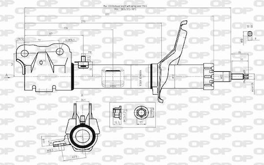 Open Parts Сет амортисьори 1бр за Mitsubishi Извънземният