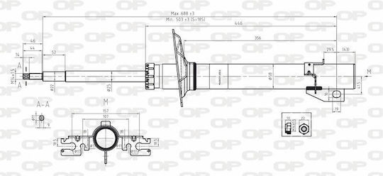 Open Parts Set Stoßdämpfer 1Stück für Fiat Ducato Mercedes-Benz 250 Citroen Pullover Ferrari 250