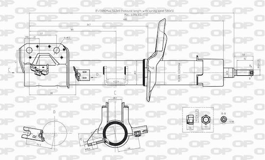Open Parts Αμορτισέρ 1τμχ για Suzuki SX4