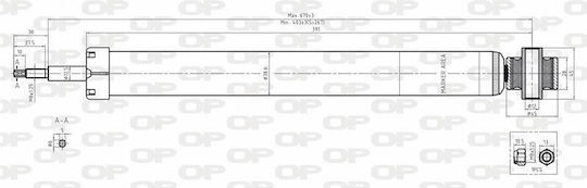 Open Parts Set Amortizoare 1buc pentru Mercedes-Benz V Ford Fiesta Mazda 2