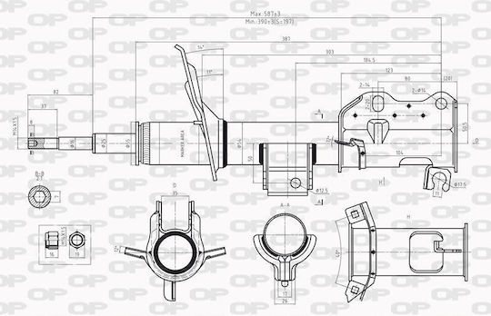 Open Parts Сет амортисьори 1бр за Mercedes-Benz Viano