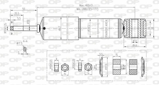 Open Parts Αμορτισέρ 1τμχ για Suzuki Grand Vitara
