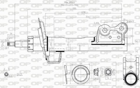 Open Parts Set Amortizoare 1buc pentru Mercedes-Benz Un clasă