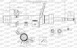 Open Parts Αμορτισέρ 1τμχ για Citroen C3 / C4 Cactus Corvette C3 Lexus SC