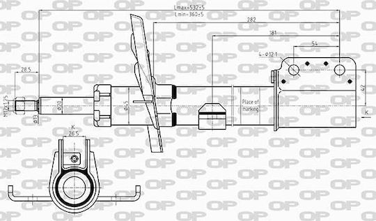 Open Parts Set Amortizoare 4buc pentru Peugeot J5 Renault Captur - Capturare