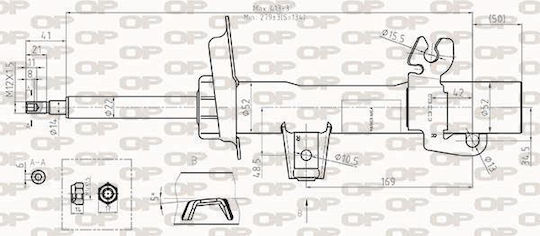 Open Parts Set Amortizoare 1buc pentru Kia Mic Subaru Mic