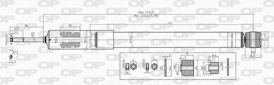 Open Parts Set Amortizoare 1buc pentru Mercedes-Benz Clasa CLK