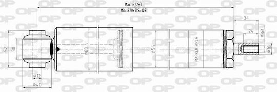 Open Parts Set Shock Absorbers 1pcs for Volkswagen Transporter