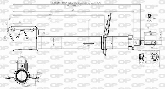 Open Parts Сет амортисьори 1бр за Дачия Дъстър