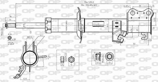 Open Parts Set Stoßdämpfer 4Stück für Nissan Micra / E-Commerce-Website-Spezifikation Subaru E12
