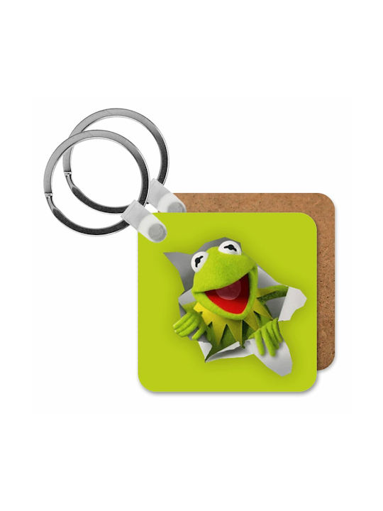 Keychain Wallet Kermit Frog Wooden