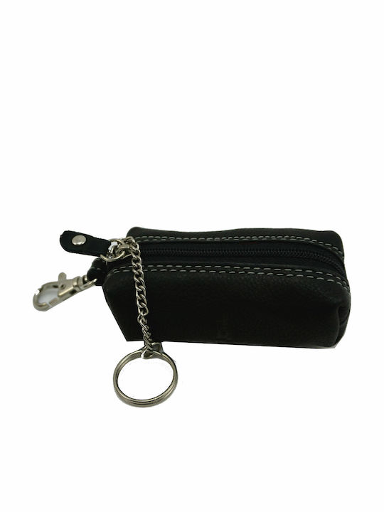 Mybag Κλειδοθήκη Δερμάτινη Μαύρη