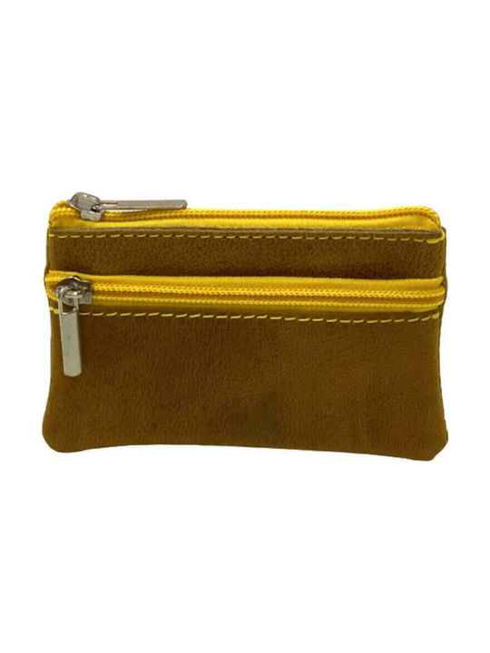 Key Holder Leather Yellow