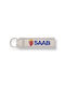 Keychain Saab Leather White