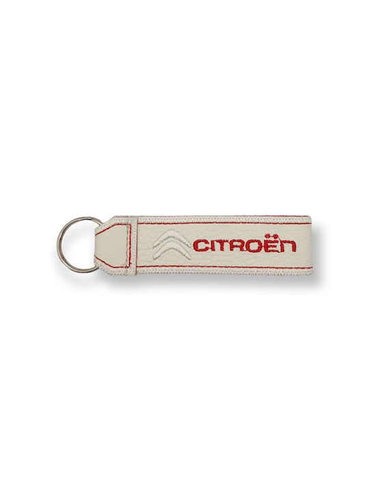 Keychain Leather White