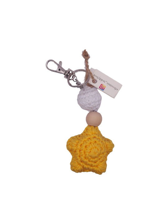 Handmade Keychain Fabric Yellow