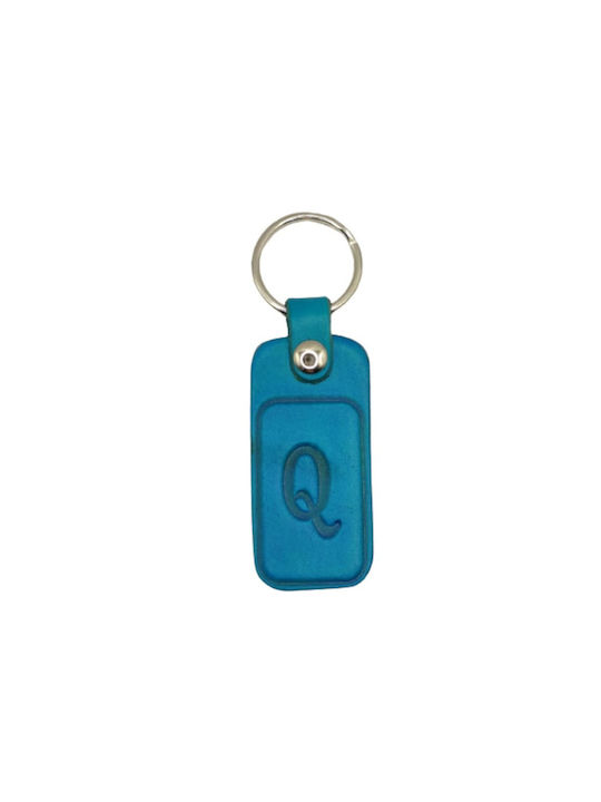 Handmade Keychain Q 7121-k Leather Monogram