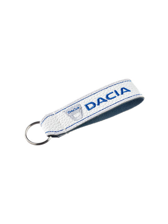 Keychain Dacia Fabric White