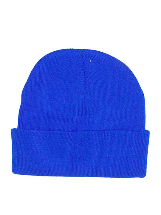 Knitted Beanie Cap Blue