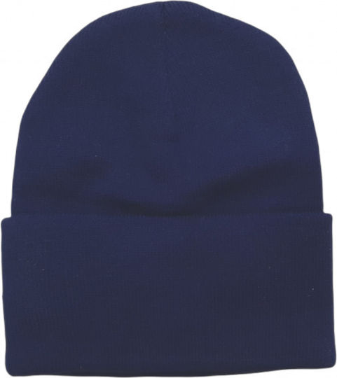 Beanie Unisex Beanie Gestrickt in Marineblau Farbe
