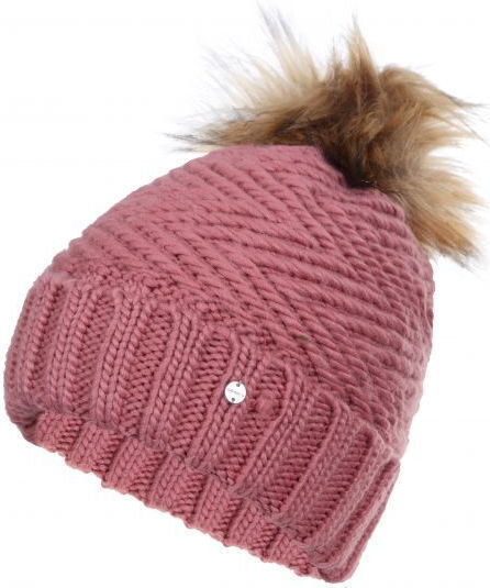 Pom Pom Beanie Frauen Beanie Gestrickt in Rosa Farbe